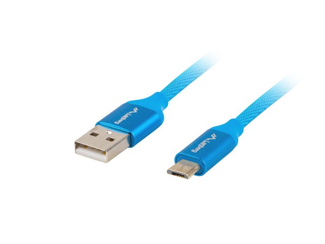 Micro USB–USB-A kabelis Lanberg CA-USBM-20CU-0018-BL