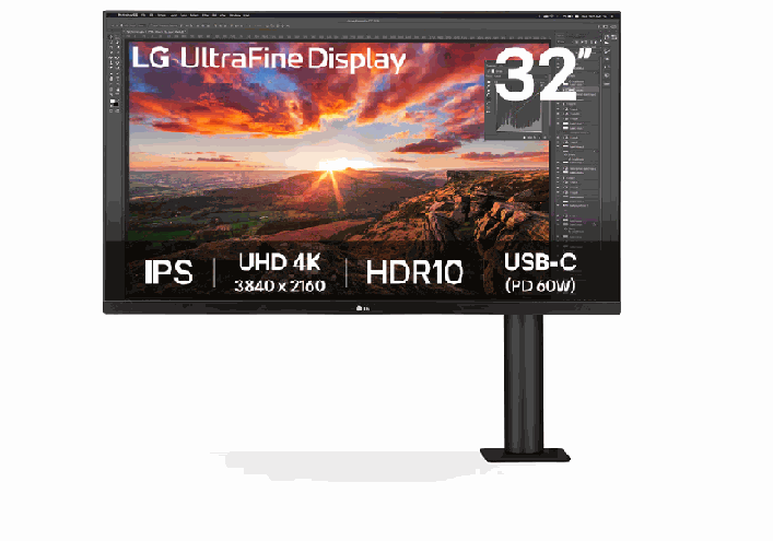 Monitors LG 32UN880K-B, 2 HDMI pieslēgvietas