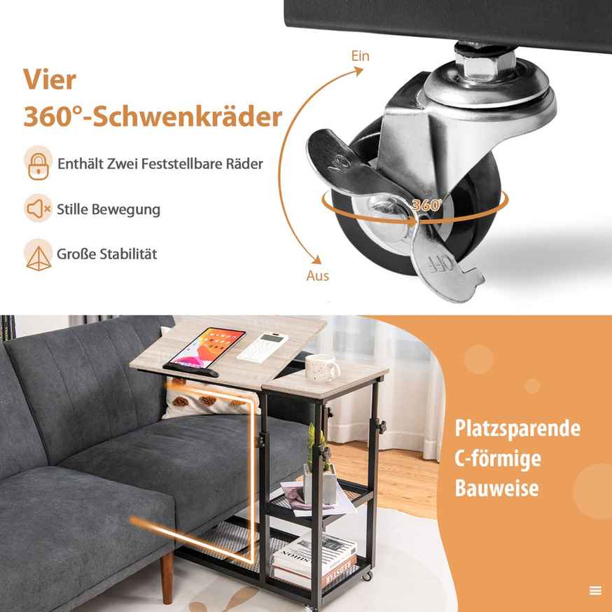 Promotion Klēpjdatora galds, 2 līmeņu plaukts