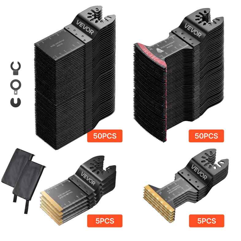 Oscilējošā zāģa asmeņu komplekts VEVOR SS-110PCS