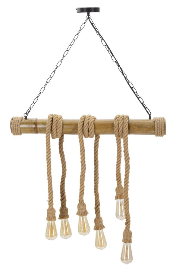 Piekaramais gaismeklis Mauro Ferretti Bamboo/Rope, 6