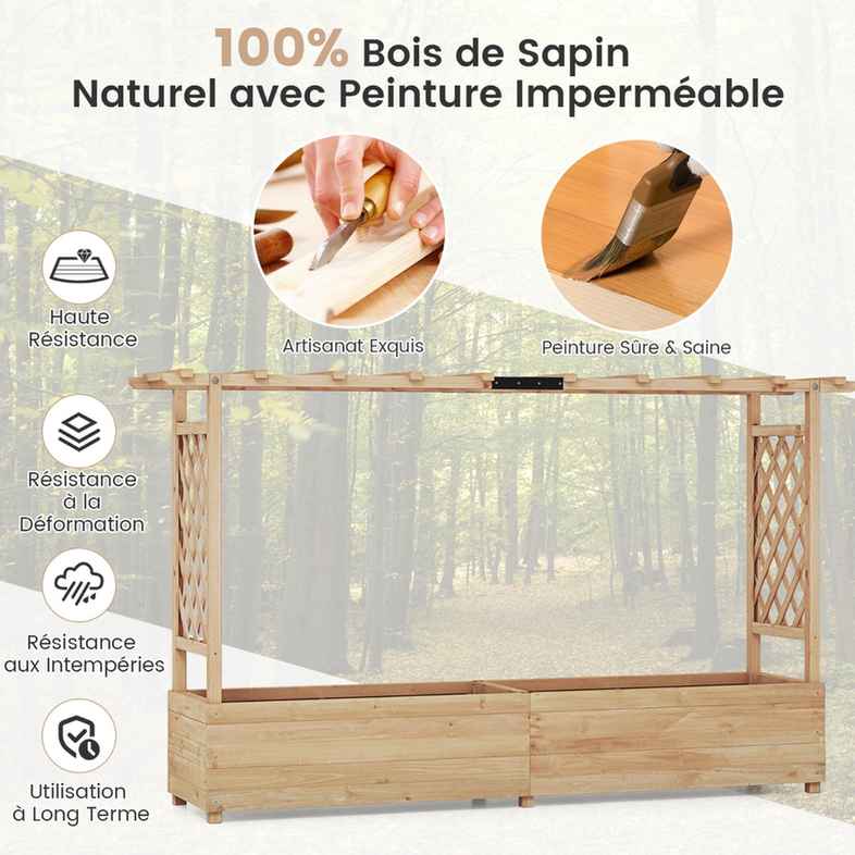 Promotion Paaugstināta koka dobe ar režģiem