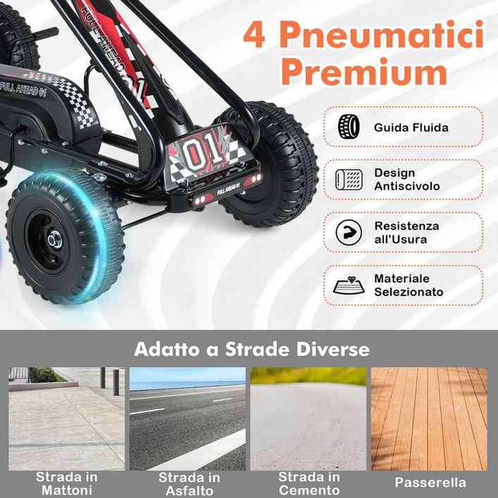 Promotion Ar pedāļiem darbināms kartings, regulējams