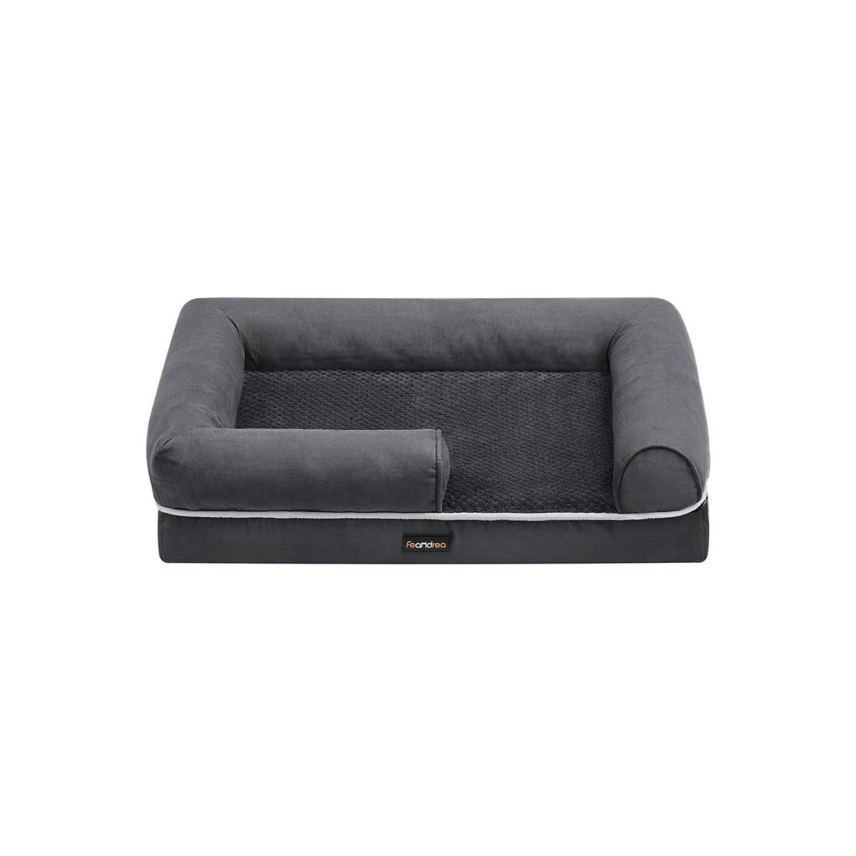 Songmics Suņu gulta 91x71x25cm, tumši pelēka