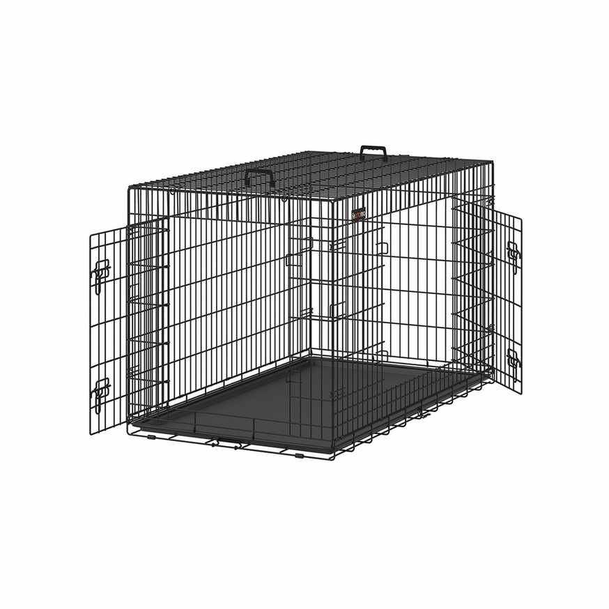 Songmics Suņu būris 136x79x87cm, melns