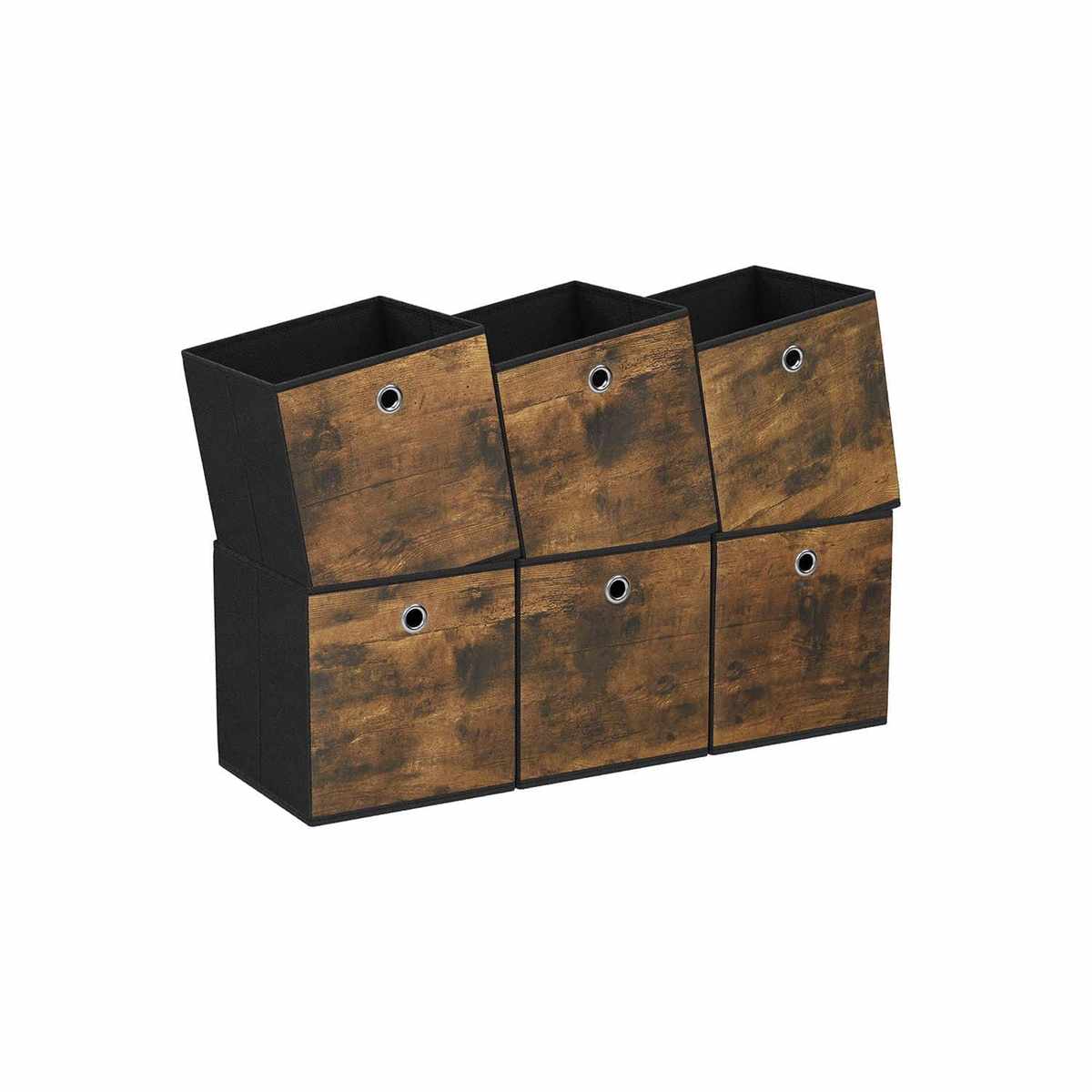 Songmics Kastu komplekts ar 6 salokāmām