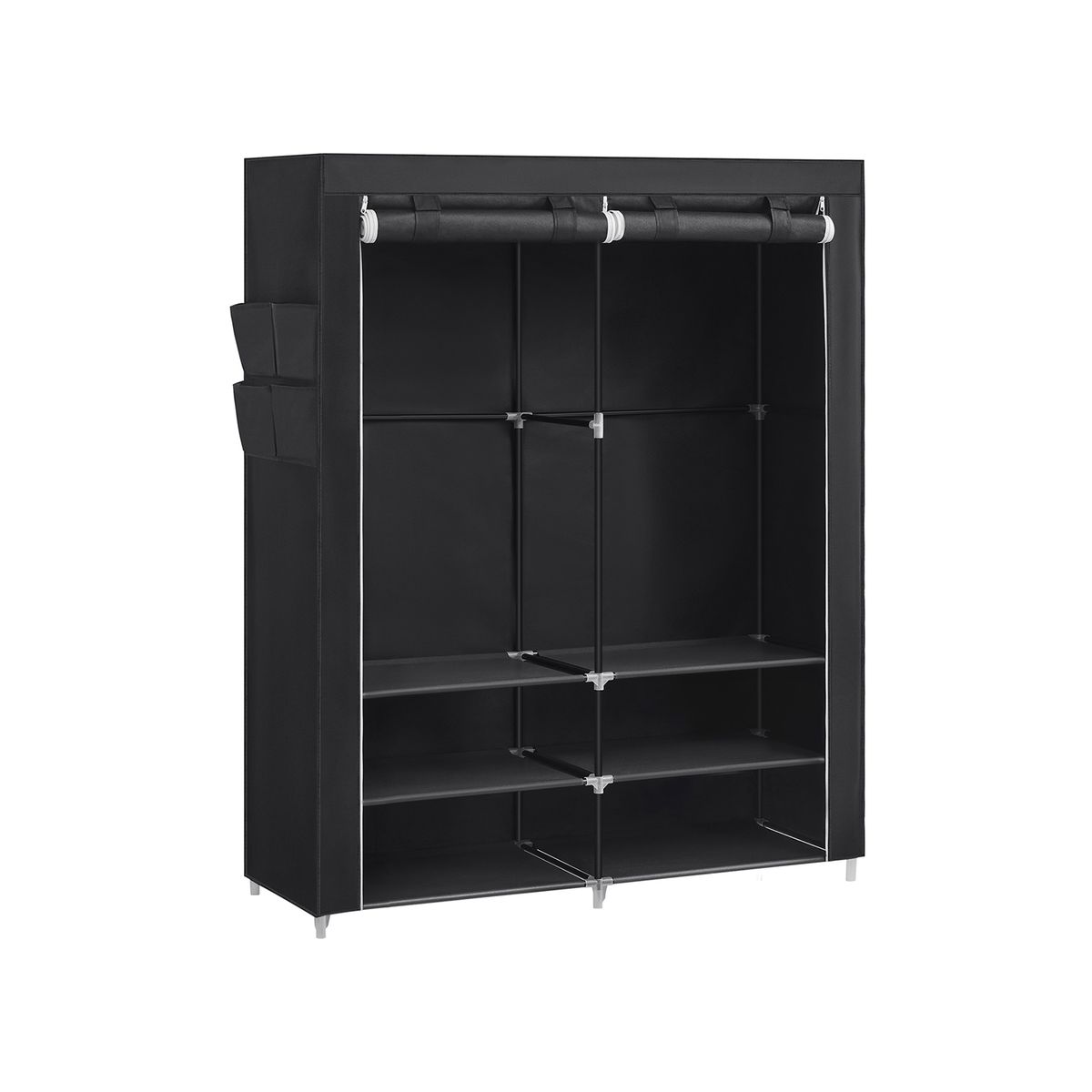 Songmics Auduma skapis 45x127x176cm, melns
