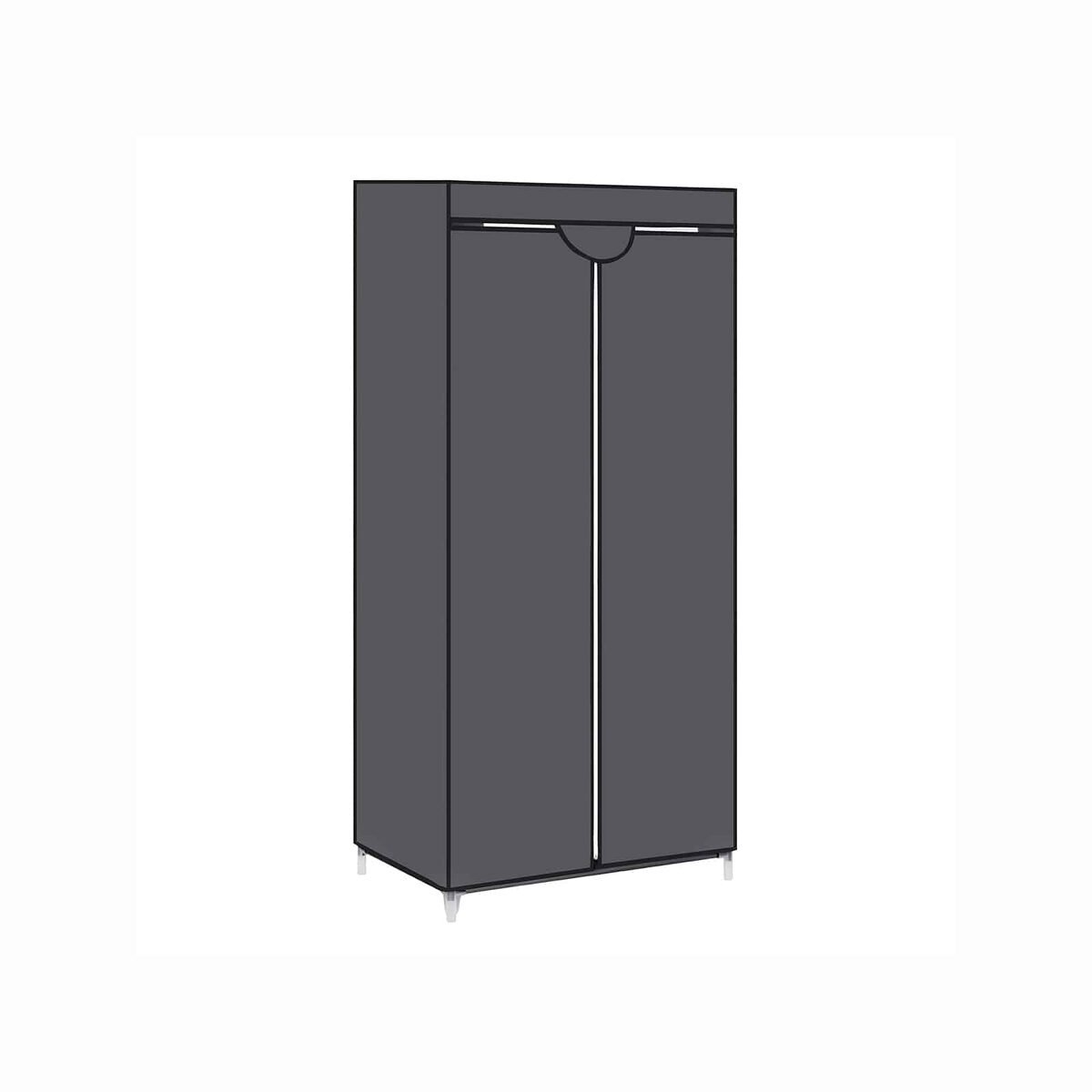 Songmics Auduma skapis 75x45x160cm, pelēks