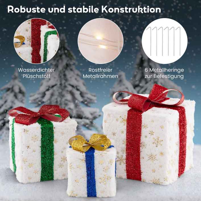 Promotion Gaismojošu Ziemassvētku dāvanu kastīšu komplekts