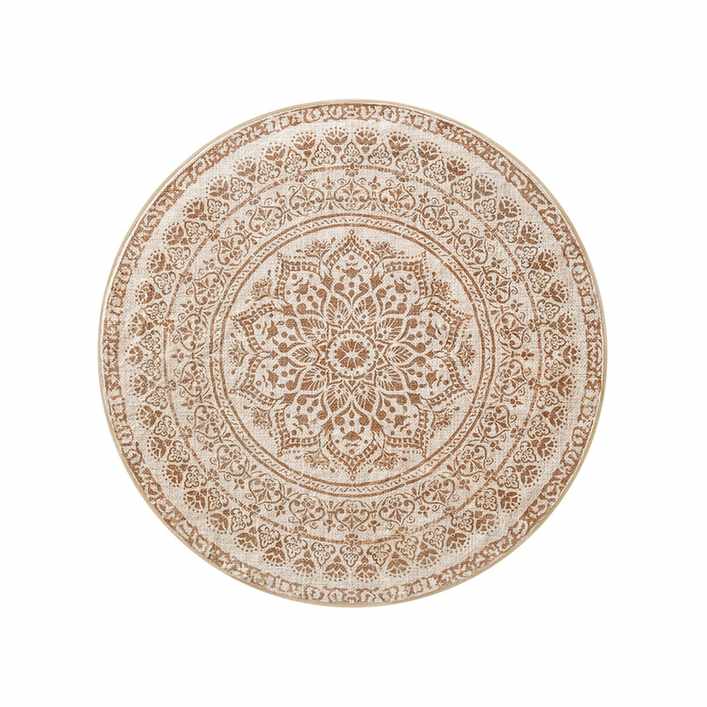 Songmics Paklājs 120 cm, balts/bēšs