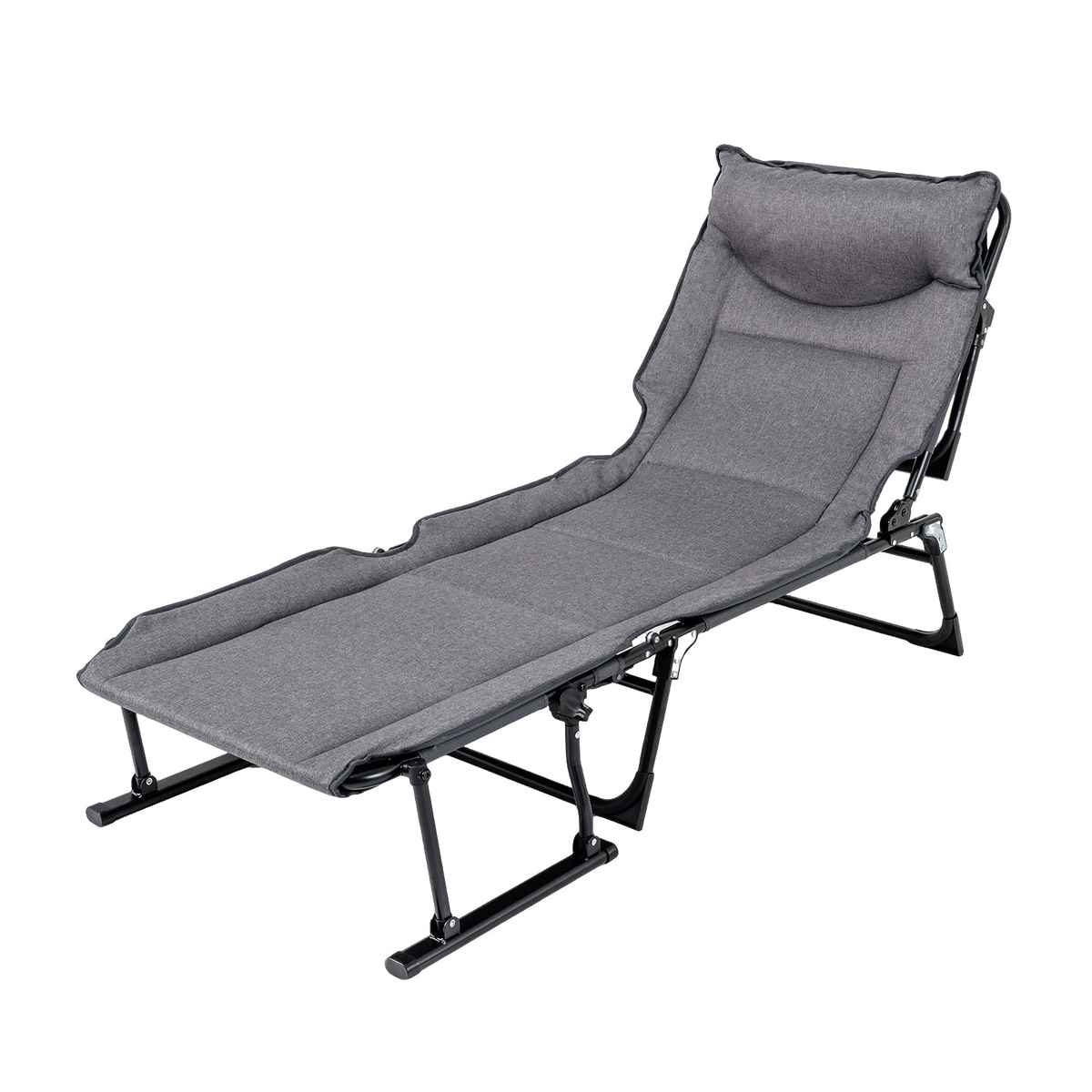 Promotion Tūrisma dīvāns-krēsls, 6 pozīcijas, Pelēks/melns