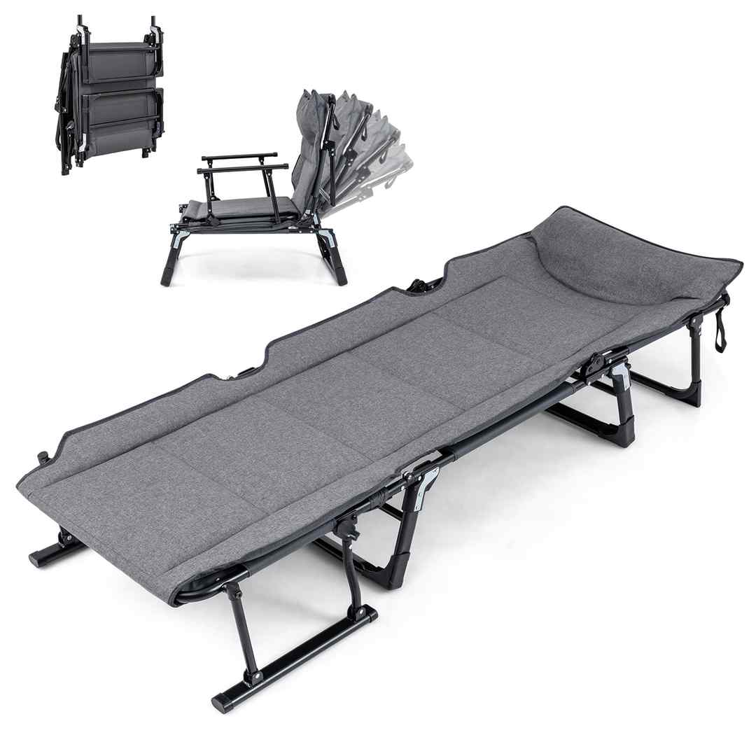 Promotion Tūrisma dīvāns-krēsls, 6 pozīcijas, Pelēks/melns