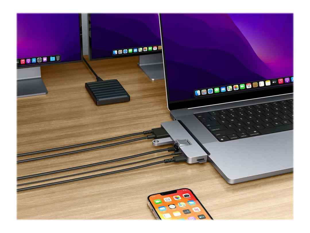 USB-C centrmezgls HyperDrive DUO PRO HD575-GRY-GL