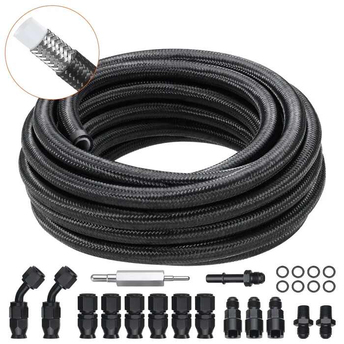 Vevor 6AN 25 pēdu melna PTFE