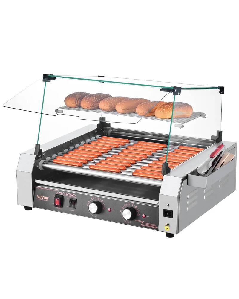 Vevor Profesionāls nerūsējošā tērauda hotdogu rullītis
