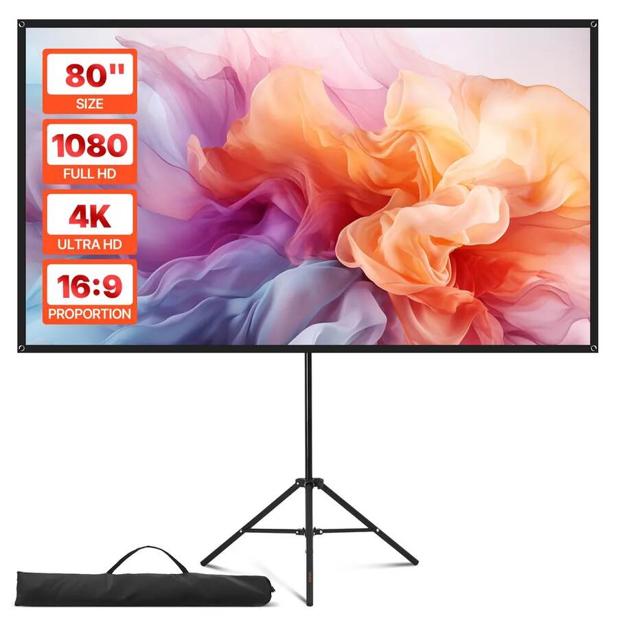 Vevor Projektora ekrāns ar statīvu 80&quot
