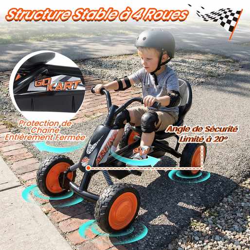Promotion Bērnu pedāļu kartings, ar regulējamu