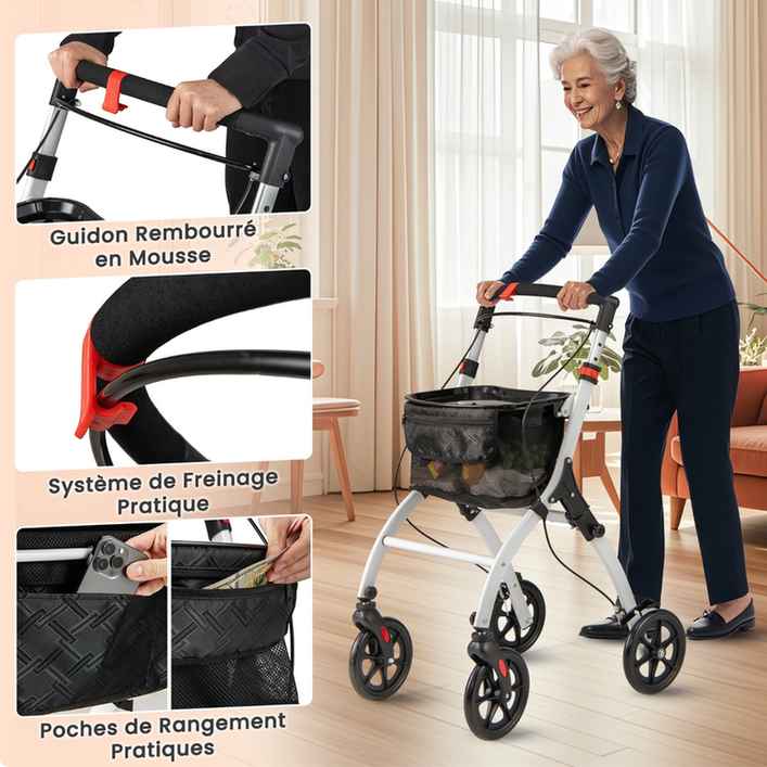 Promotion Staigulis, 4 riteņi, ēdiena paplāte