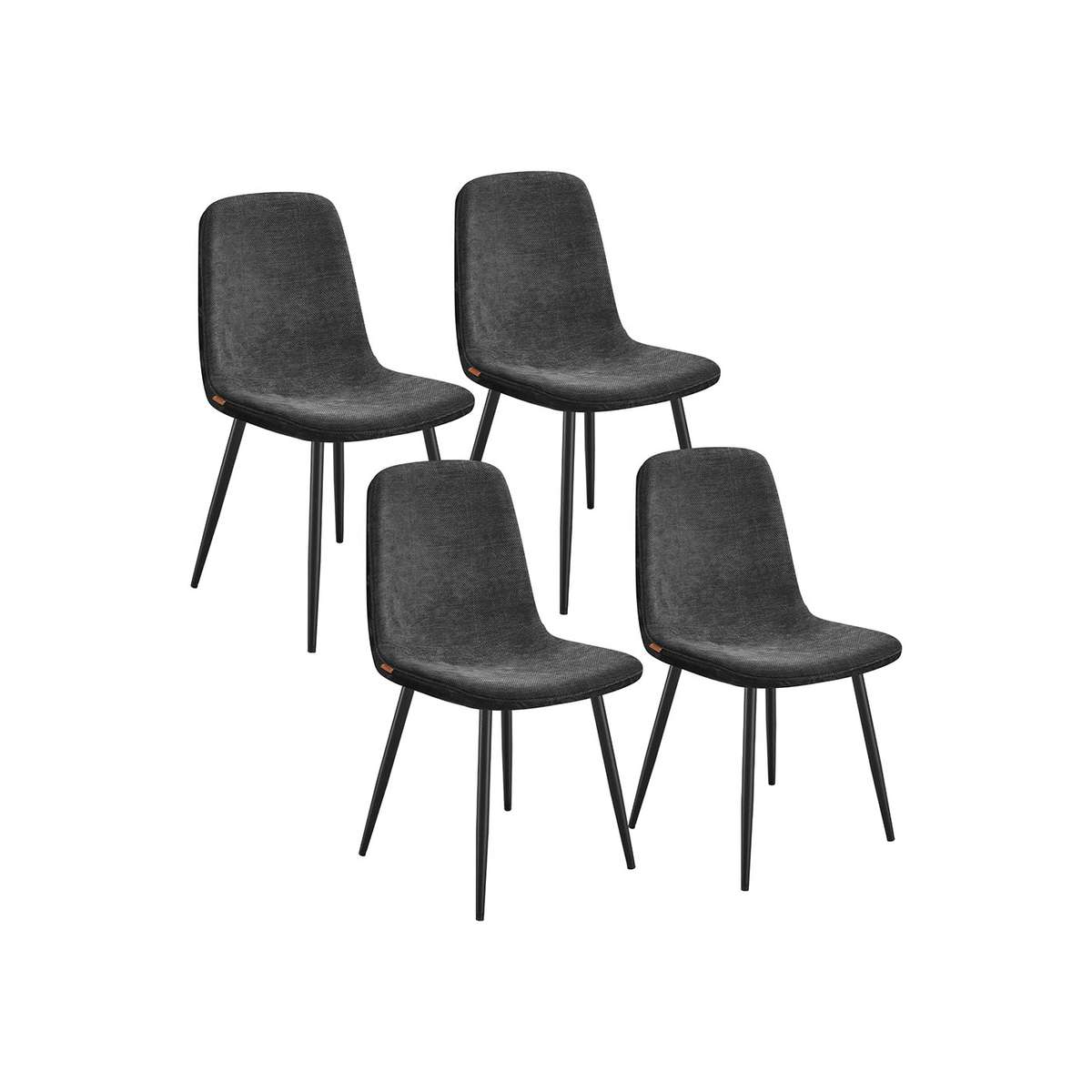 Songmics Ēdamistabas krēslu komplekts VASAGLE, 4