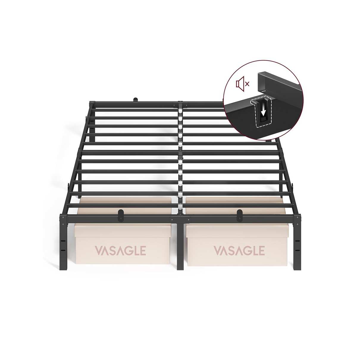 Songmics Vienvietīgās gultas rāmis VASAGLE RMB134B01