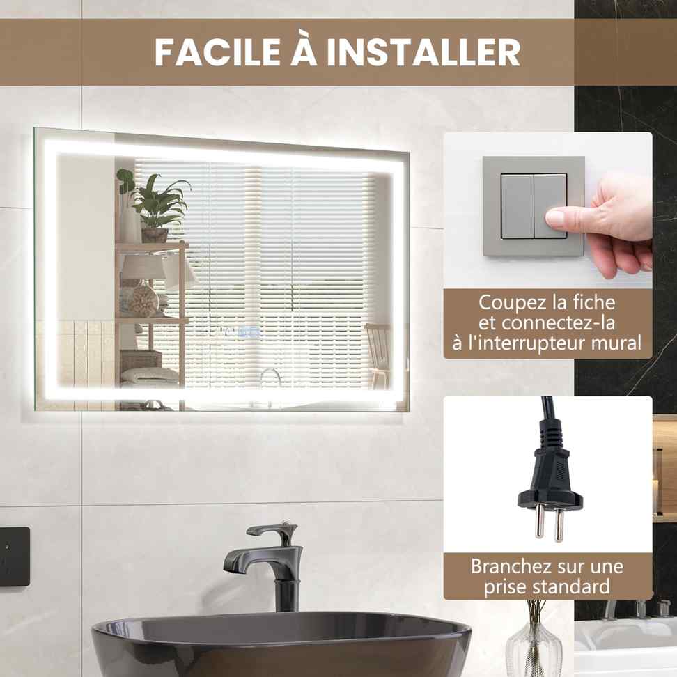 Promotion Vannas istabas spogulis ar LED