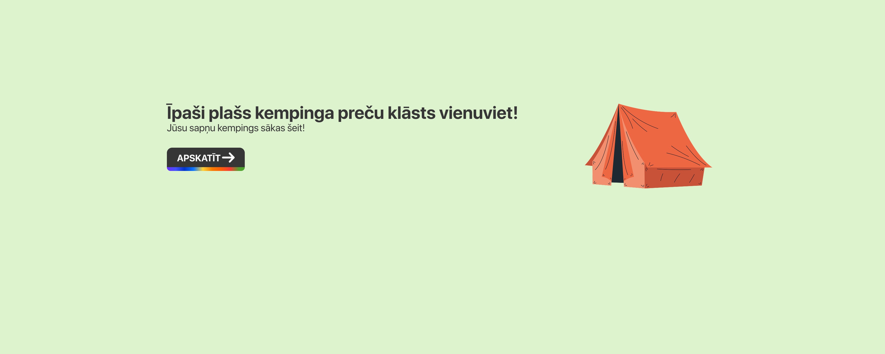 Plašs kempinga preču klāsts vienuviet