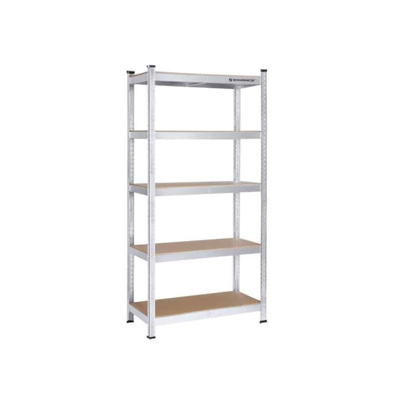 Uzglabāšanas plaukts 180 x 90 x 40 cm., sudraba krāsā