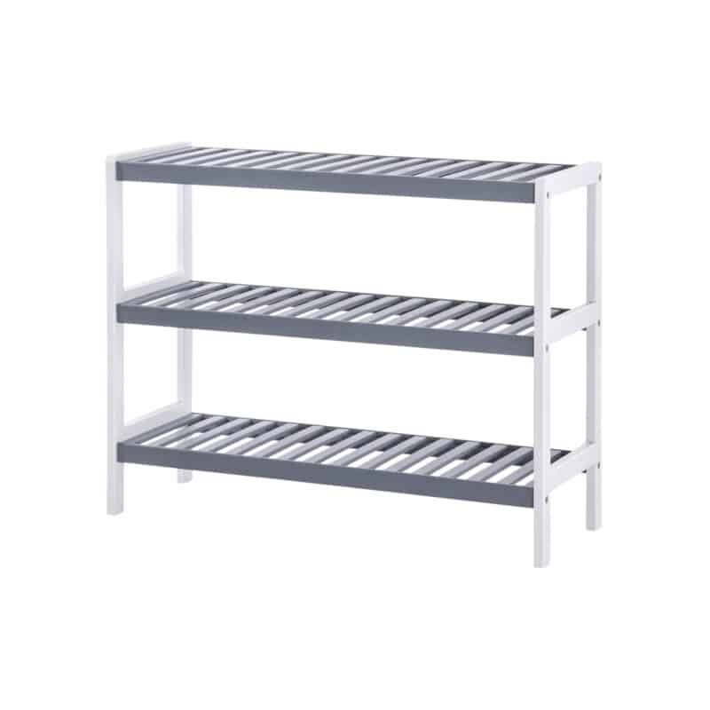 Apavu plaukts 70 x 55 x 26 cm., balts/pelēks
