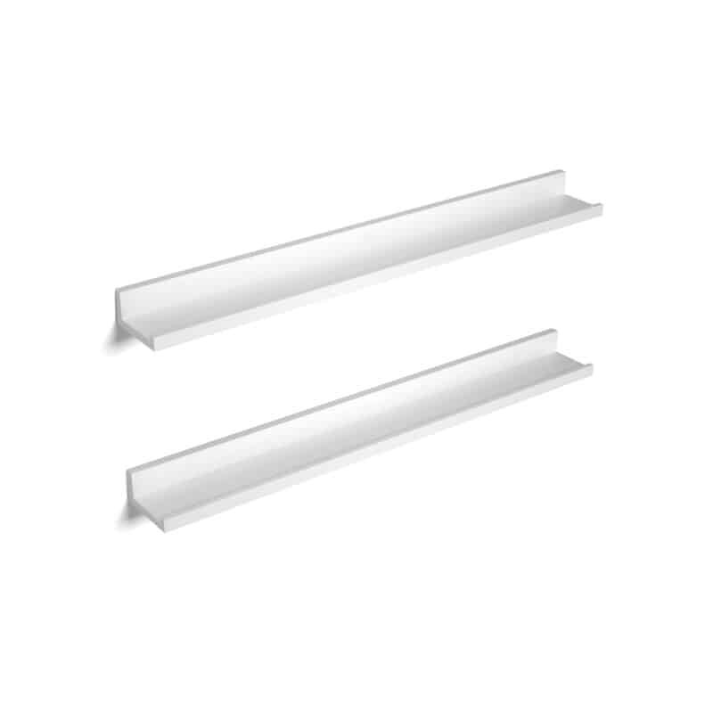 Sienas plauktu komplekts, 2 daļas, balts