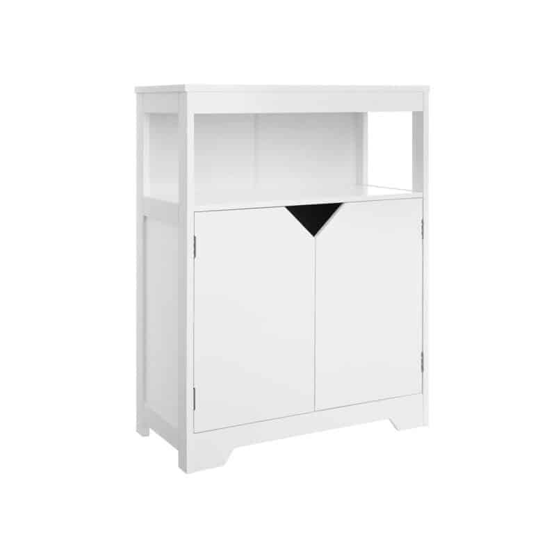 Marmora izskata skapis 60 x 30 x 80 cm, balts