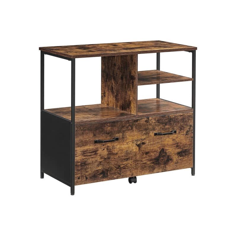 Industriālā stila skapis, vintage brūni melns