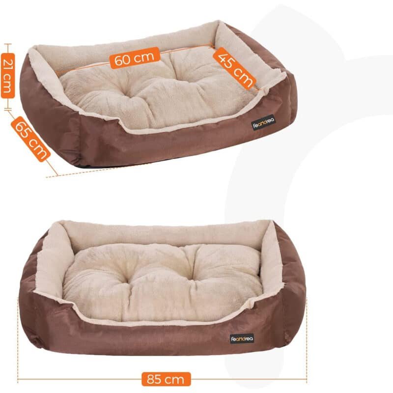 Suņu gulta ar grozāmu spilvenu 85 cm brūna