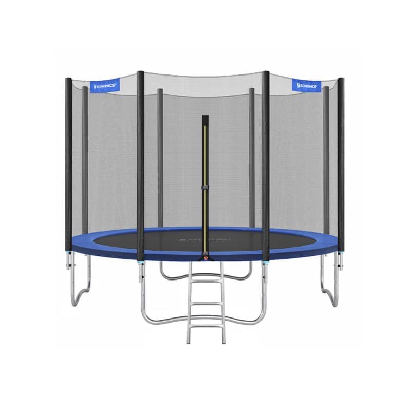Batuta Ø 366 cm. ar drošības tīklu, kāpnēm un polsterētiem stabiem, zilā krāsā