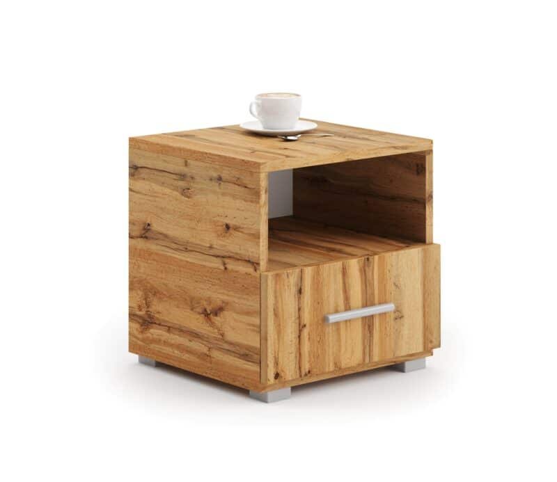 Naktsskapītis Emi 40,5x37x40 cm, dabīgā koka krāsā