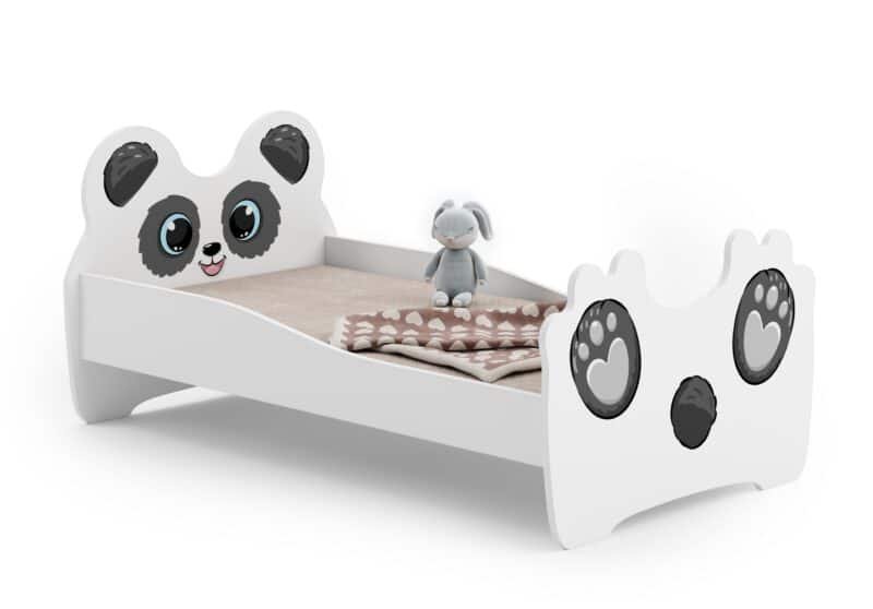 Bērnu gulta Dzīvnieki ar matraci 144 cm x 80 cm x 70 cm, panda