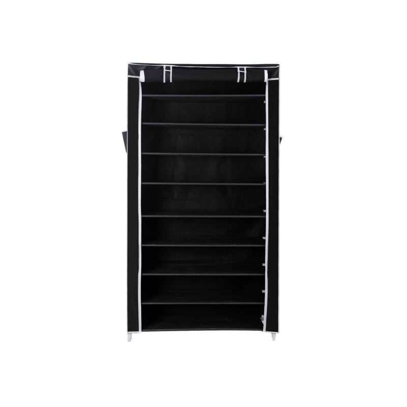 Auduma apavu plaukts 88 x 28 x 160 cm., melns
