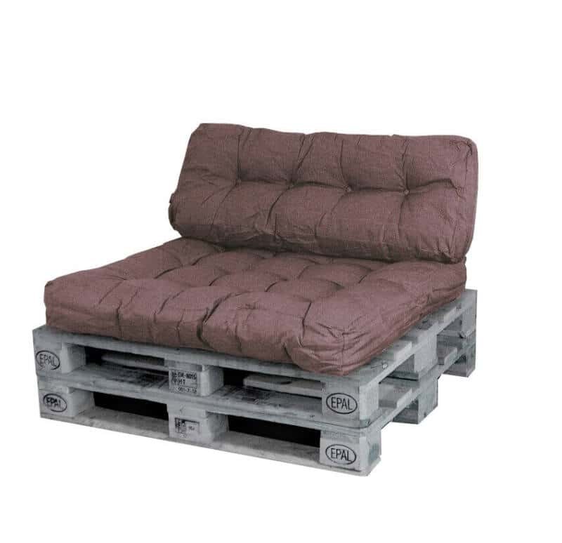 Komplektā 2 spilveni paletēm, brūns