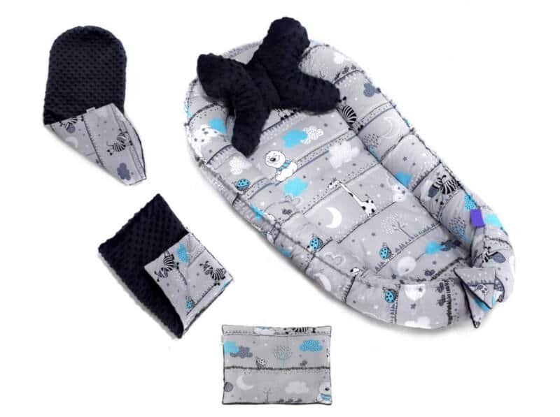 Mazuļa ligzda-kokons 50x90 cm., pelēks