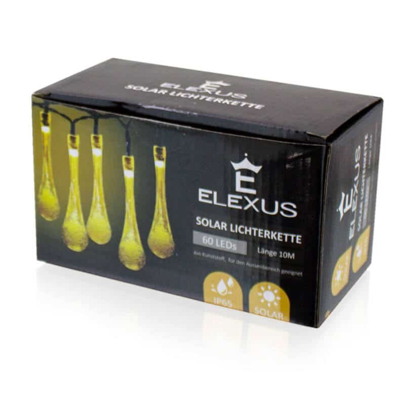 Ar saules enerģiju darbināma āra LED vītne, 10m. garums