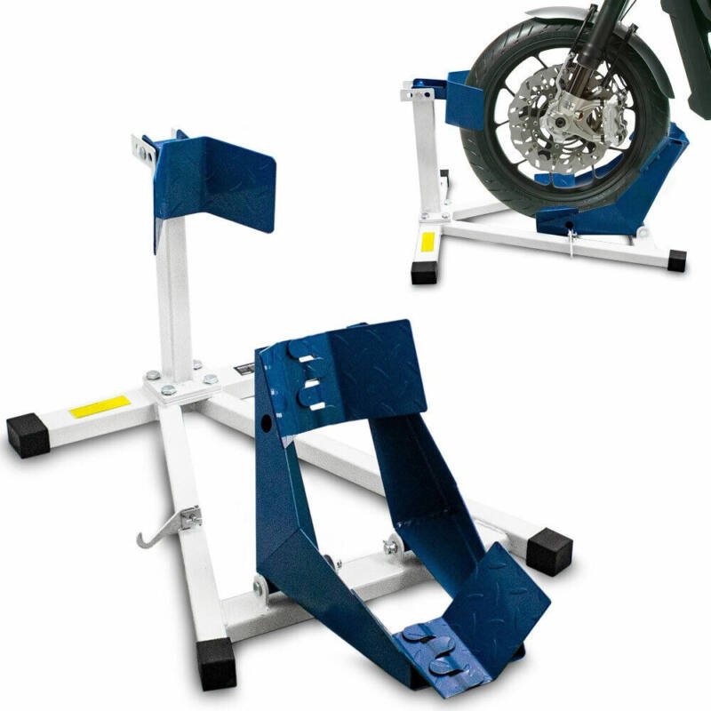 Statīvs motocikliem 17-21 collas, balts/zils