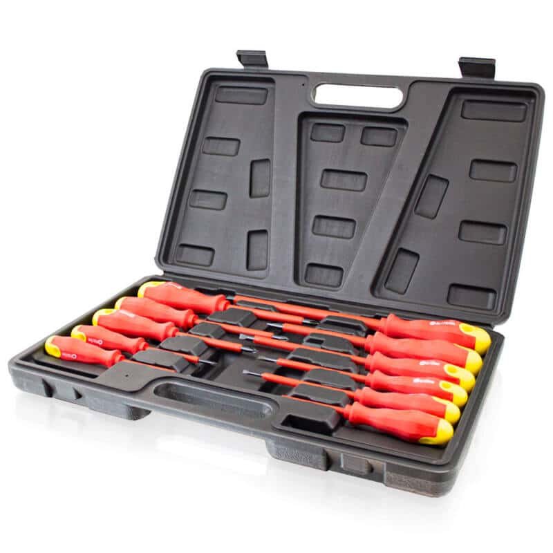 11-daļīgs skrūvgriežu komplekts ar magnētiskiem uzgaļiem