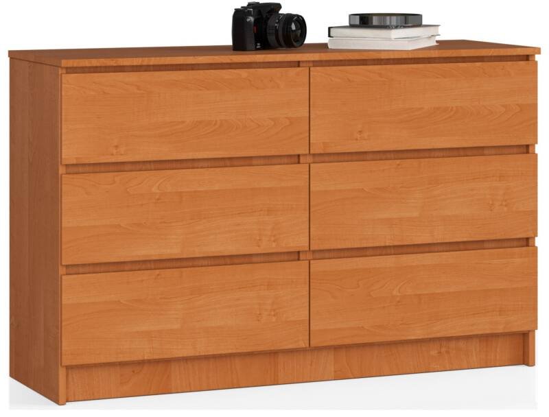 Kumode NORE K120 ar 6 atvilktnēm, brūnā krāsā