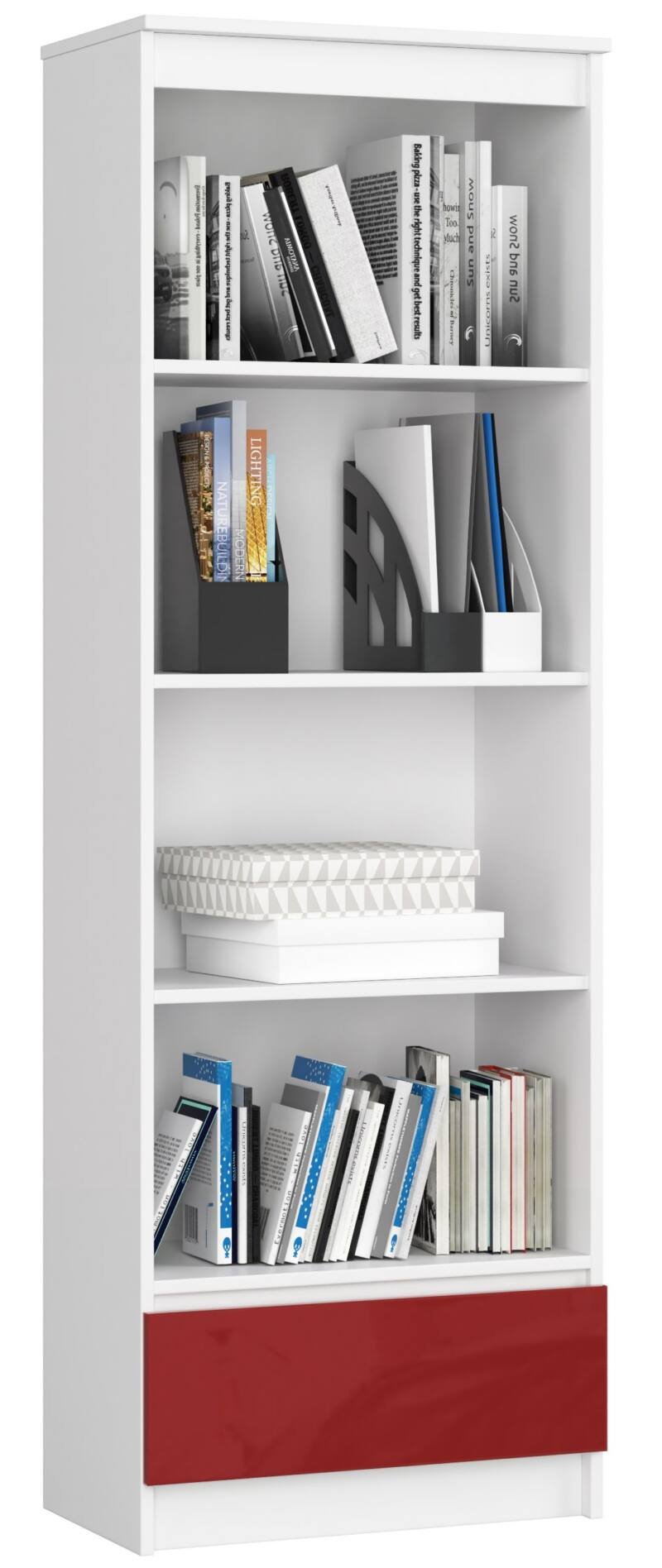 Plaukts NORE R60 CLP, balts/sarkans